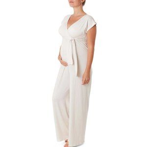 NEW Size XL Womens Cache Coeur Maternity/Nursing Origin Surplice Jumpsuit CB2100